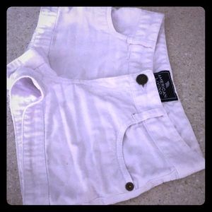 White denim jean shorts